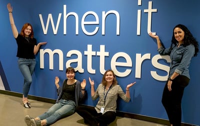 Engineers at Benchmark: Claudia Hill, Erin Hintze, Judith Rosenke & Celeste Bean